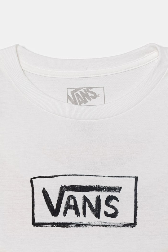 Chłopiec Vans t-shirt dziecięcy bawełniany VN000TC9WHT1 biały