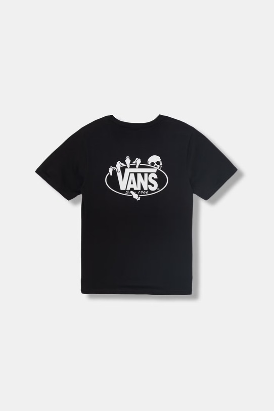 Vans t-shirt dziecięcy bawełniany VN000VW4BLK1 czarny SS26