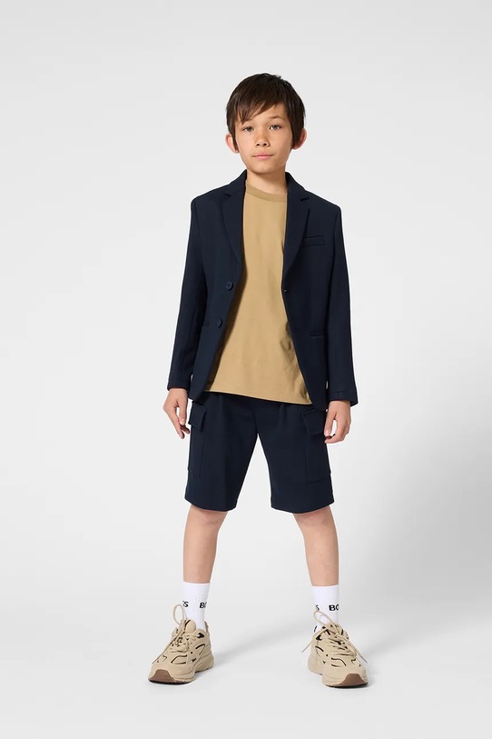 Dječja pamučna majica kratkih rukava BOSS J52974.102.108 zelena