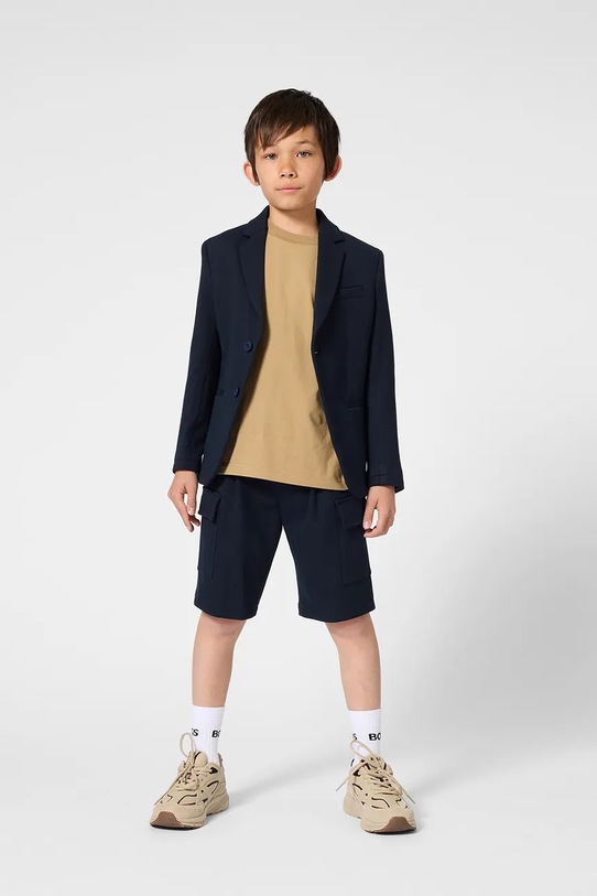 Dječja pamučna majica kratkih rukava BOSS J52974.162.174 zelena