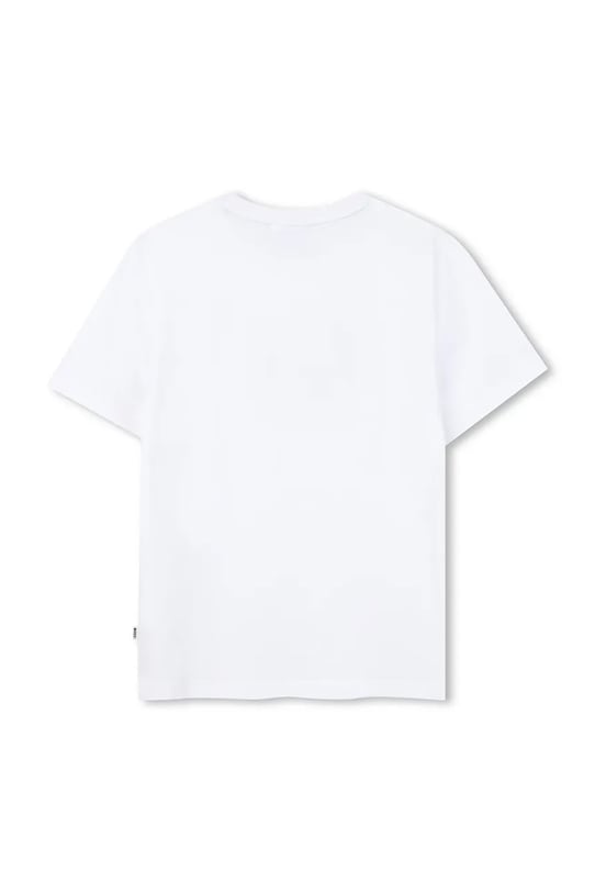 Detské bavlnené tričko BOSS J52980.162.174 biela SS26