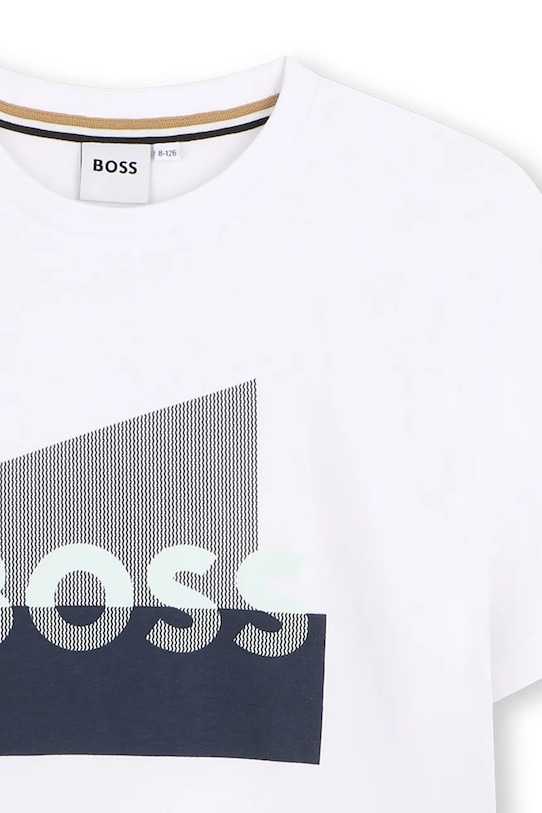 Chlapec Detské bavlnené tričko BOSS J52978.162.174 biela