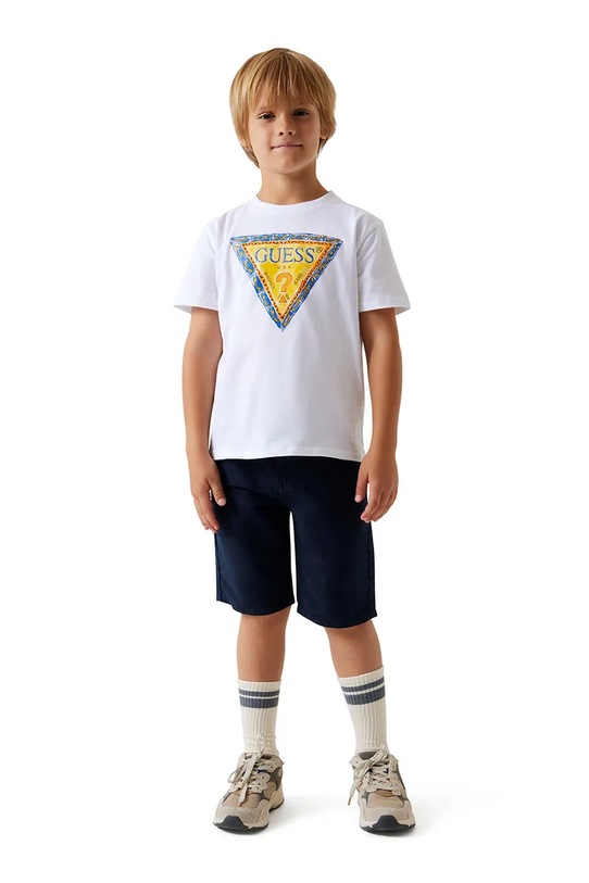 Guess tricou de bumbac pentru copii print alb L6GI00.K8HM4.PPY2.M