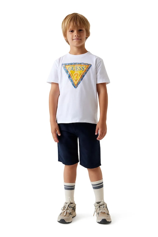 Guess tricou de bumbac pentru copii print alb L6GI00.K8HM4.PPY2.M