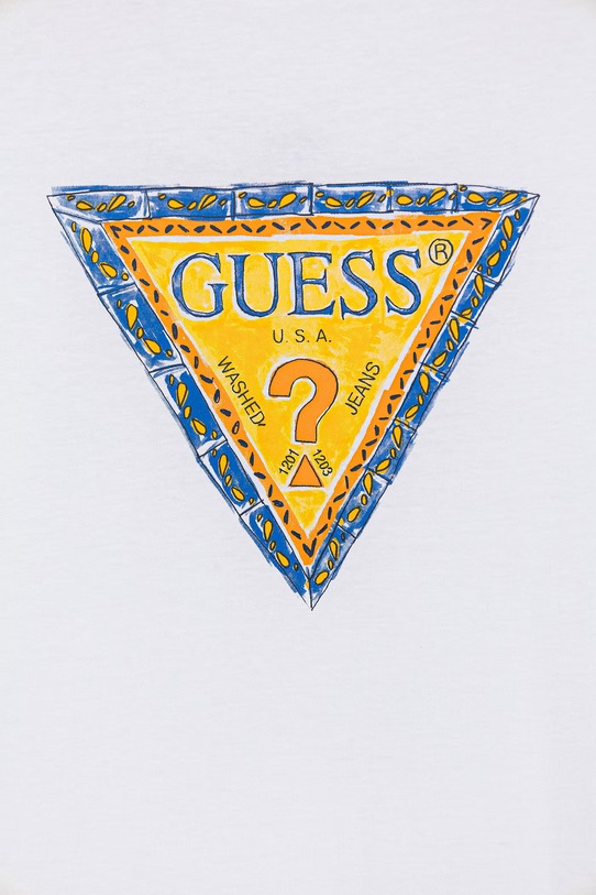Chłopiec Guess t-shirt bawełniany dziecięcy L6GI00.K8HM4.PPY2.M biały