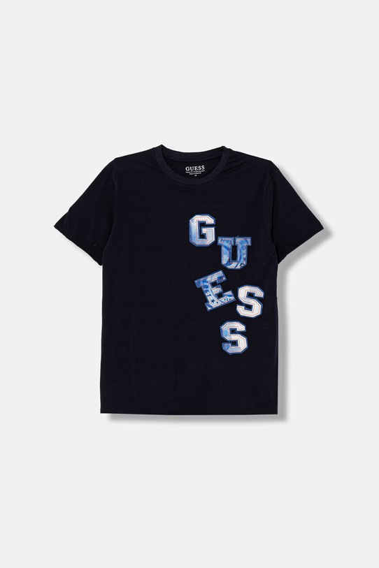 Guess t-shirt bawełniany dziecięcy bawełna granatowy L6GI02.K8HM4.PPY2.M