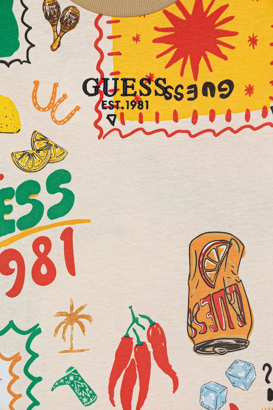 Мальчик Guess футболка для детей из хлопка L6GI14.K8HM4.PPY2.M бежевый