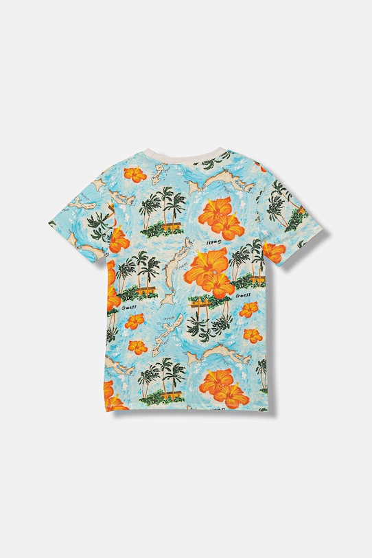 Guess t-shirt dziecięcy bawełniany L6GI14.K8HM4.PPY2.M niebieski SS26