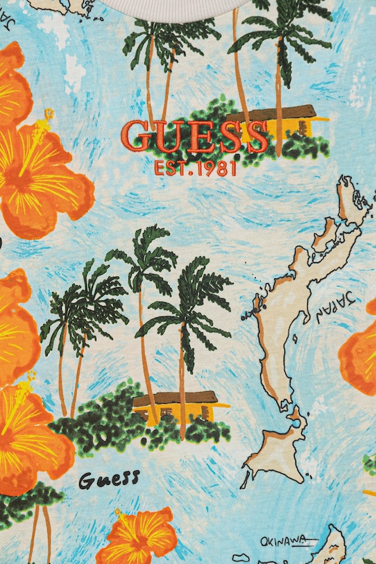 Chłopiec Guess t-shirt dziecięcy bawełniany L6GI14.K8HM4.PPY2.M niebieski