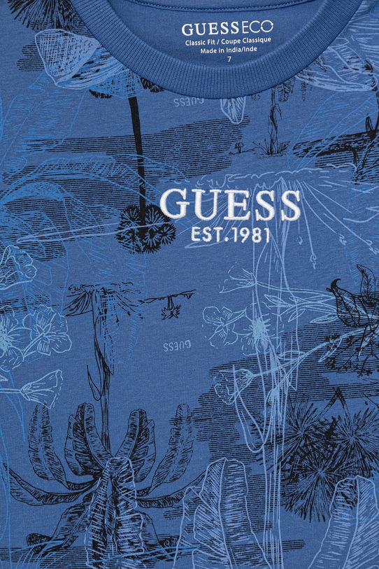 Chłopiec Guess t-shirt dziecięcy bawełniany L6GI14.K8HM4.PPY2.M niebieski