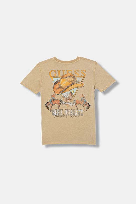 Guess футболка для детей из хлопка L6GI17.K8HM4.PPY2.M коричневый SS26