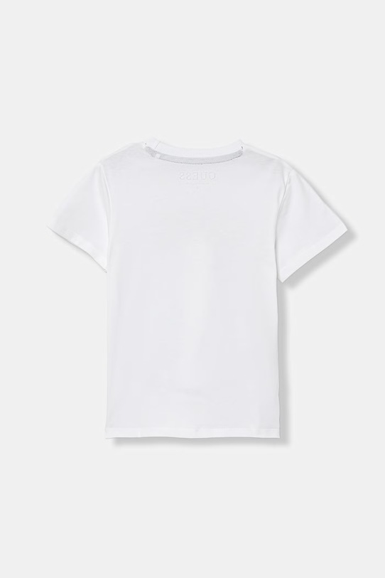 Dječja pamučna majica kratkih rukava Guess N6GI04.K8HM4.PPY2.M bijela SS26