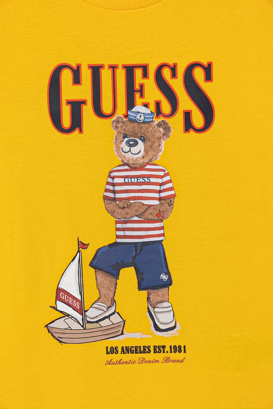 Chłopiec Guess t-shirt bawełniany dziecięcy N6GI04.K8HM4.PPY2.M żółty