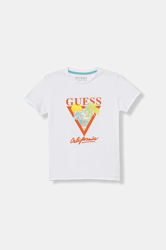 Guess t-shirt dziecięcy bawełniany biały N6GI10.K8HM4.PPY2.M