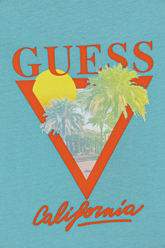 Chłopiec Guess t-shirt dziecięcy bawełniany N6GI10.K8HM4.PPY2.M niebieski