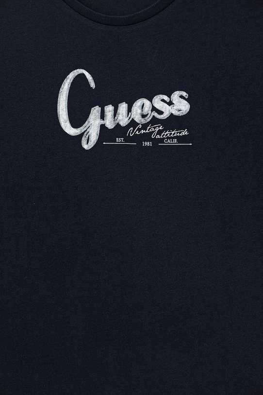 Chłopiec Guess t-shirt bawełniany dziecięcy L6GI01.K8HM4.PPY2.M granatowy