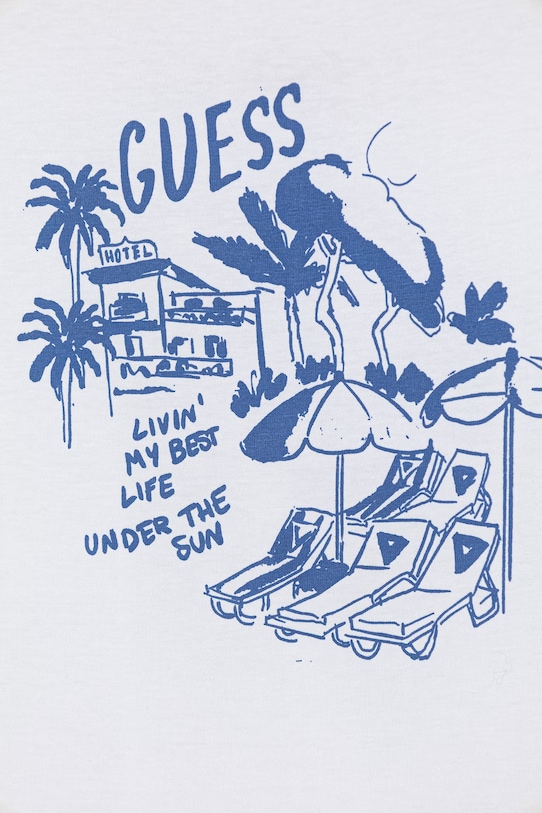 Chłopiec Guess t-shirt bawełniany L6GI10.K8HM4.PPY2.M biały