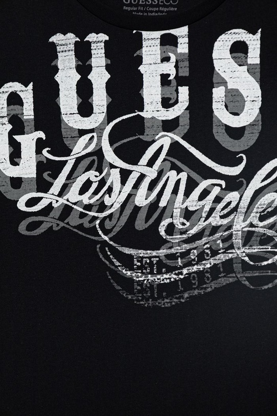 Chłopiec Guess t-shirt dziecięcy bawełniany L6GI13.K8HM4.PPY2.M czarny