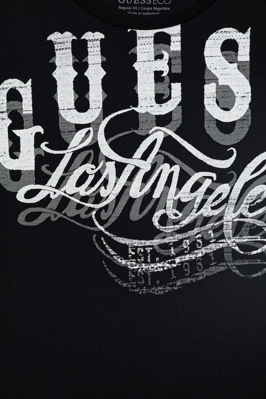 Chłopiec Guess t-shirt dziecięcy bawełniany L6GI13.K8HM4.PPY2.M czarny