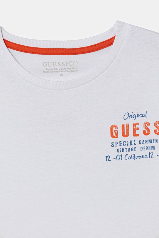 Chłopiec Guess T-shirt dziecięcy bawełniany L6GI21.K8HM4.PPY2.M biały