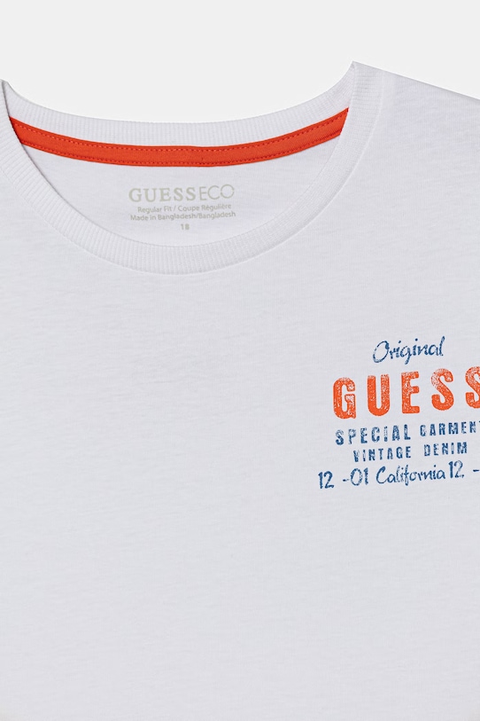 Chłopiec Guess T-shirt dziecięcy bawełniany L6GI21.K8HM4.PPY2.M biały