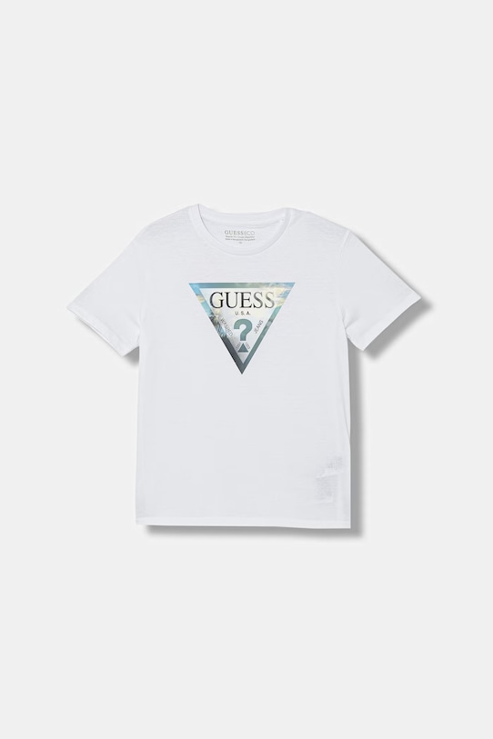 Guess t-shirt dziecięcy bawełniany biały L6GI25.K8HM4.PPY2.M