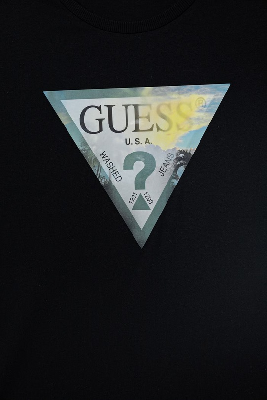 Chłopiec Guess t-shirt dziecięcy bawełniany L6GI25.K8HM4.PPY2.M czarny