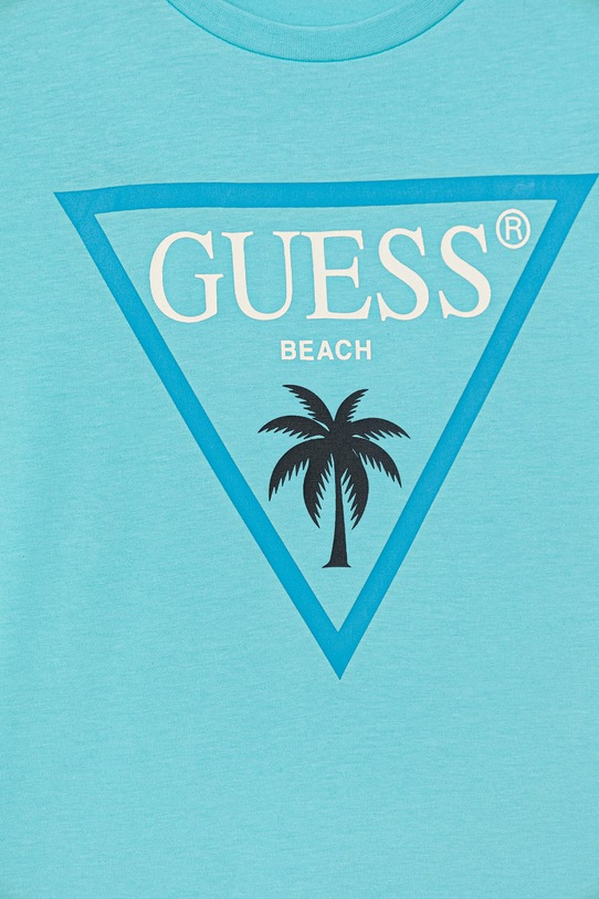 Chłopiec Guess t-shirt dziecięcy bawełniany z elastanem L6GI27.J1314.PPY2.M niebieski
