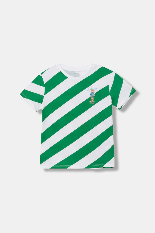 Guess T-shirt damski bawełniany zielony N6GI05.K8HM4.PPY2.M