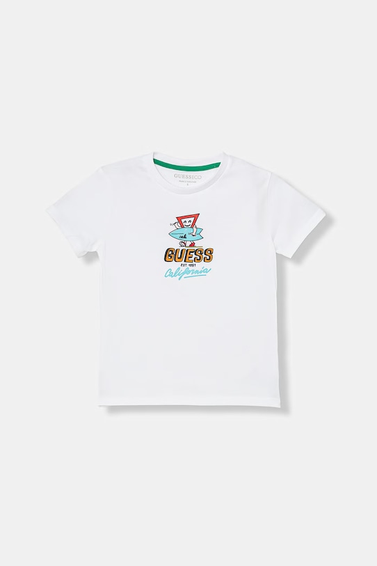 Guess t-shirt dziecięcy bawełniany biały N6GI12.K8HM4.PPY2.M