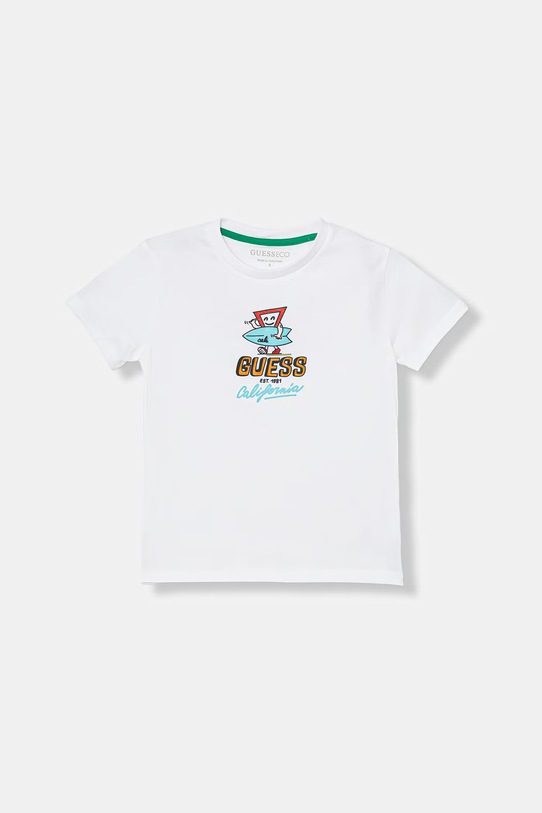 Guess t-shirt dziecięcy bawełniany biały N6GI12.K8HM4.PPY2.M