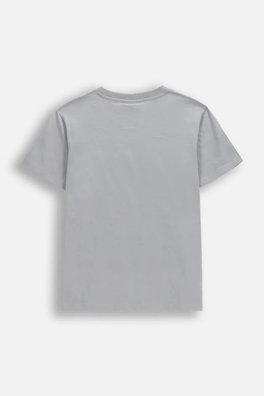 Детска памучна тениска Coccodrillo WC6143209VBA сив SS26