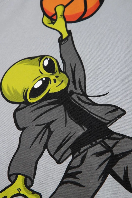 Детска памучна тениска Coccodrillo сив WC6143209VBA