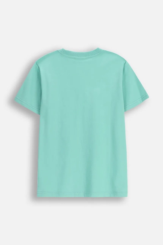 Детска памучна тениска Coccodrillo WC6143210VBA зелен SS26