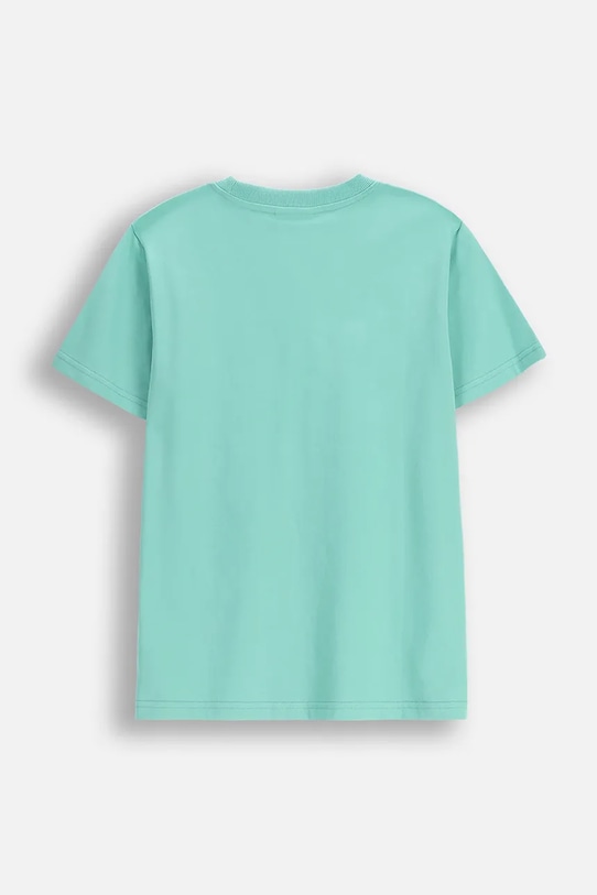 Детска памучна тениска Coccodrillo WC6143210VBA зелен SS26