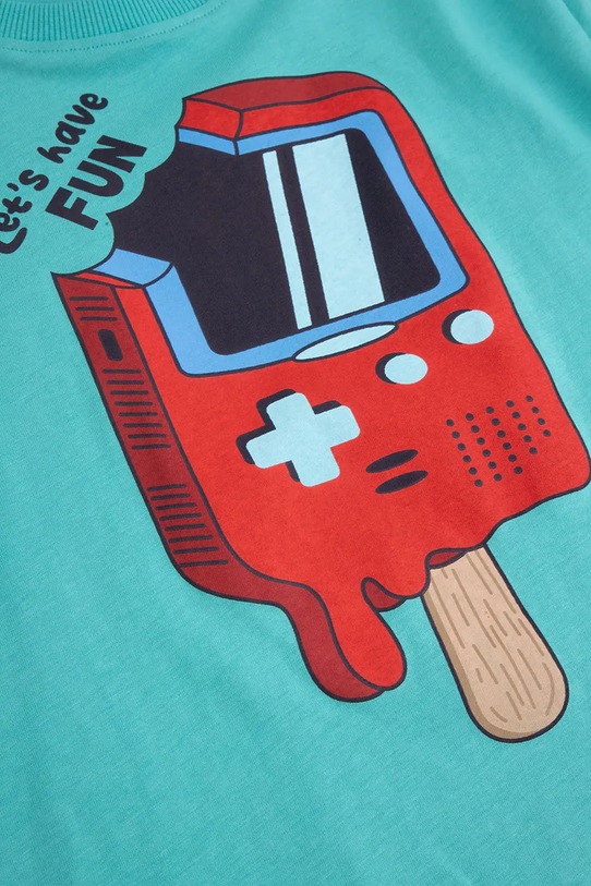 Coccodrillo t-shirt in cotone per bambini turchese WC6143223VBA