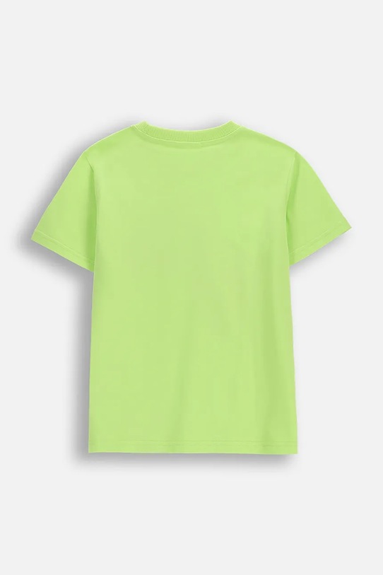 Детска памучна тениска Coccodrillo WC6143225VBA зелен SS26