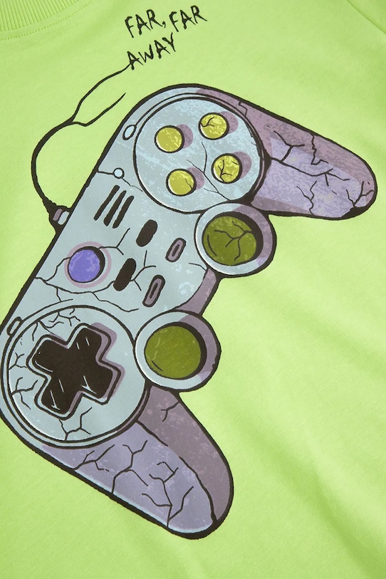 Детска памучна тениска Coccodrillo зелен WC6143225VBA