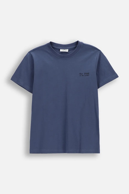 Детска памучна тениска Coccodrillo памук син WC6143230VBA