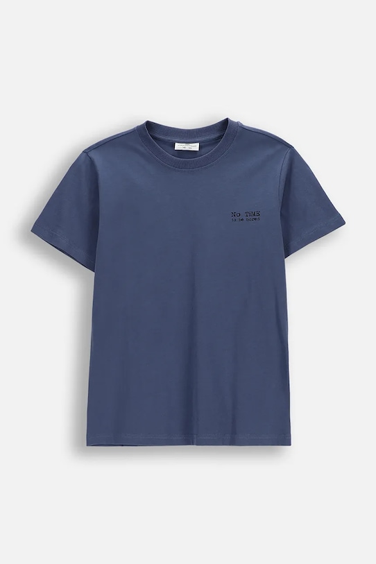 Детска памучна тениска Coccodrillo памук син WC6143230VBA