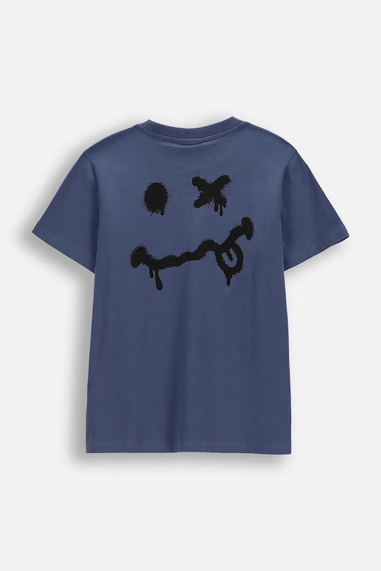 Детска памучна тениска Coccodrillo WC6143230VBA син SS26