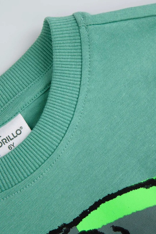 CHLAPEC Dětské bavlněné tričko Coccodrillo WC6143235VBA zelená