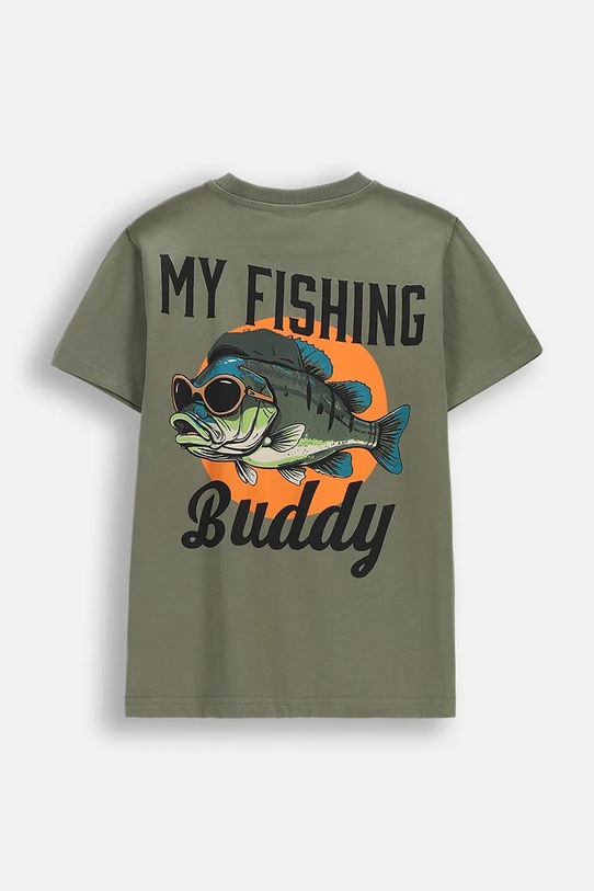 Coccodrillo t-shirt in cotone per bambini WC6143201FBJ verde SS26