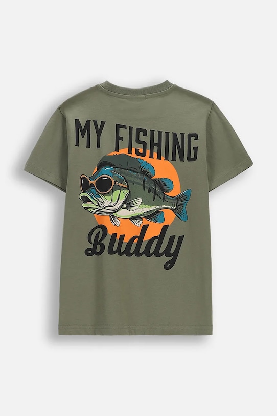 Coccodrillo t-shirt in cotone per bambini WC6143201FBJ verde SS26