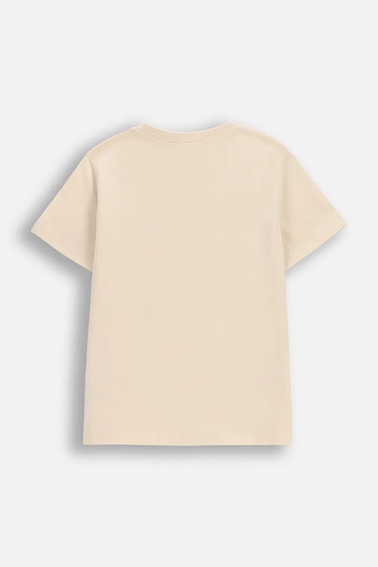 Детска памучна тениска Coccodrillo WC6143203FBK бежов SS26