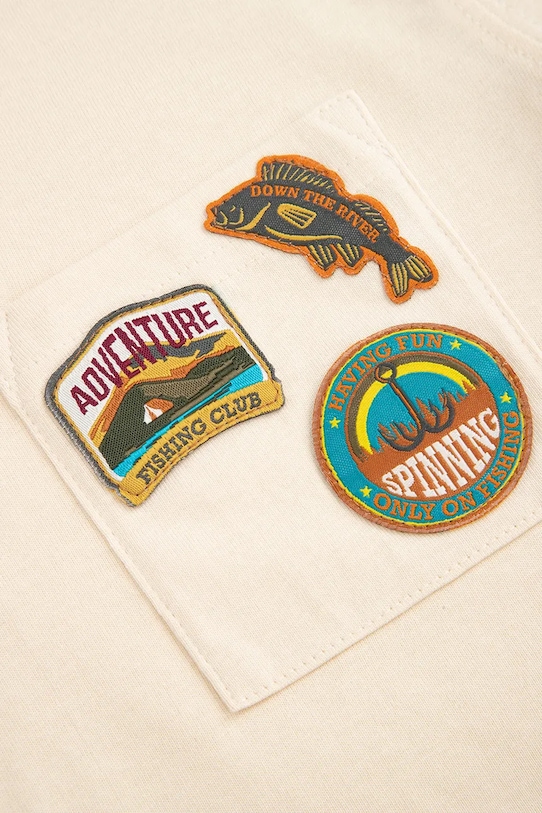 Dětské bavlněné tričko Coccodrillo béžová WC6143203FBK