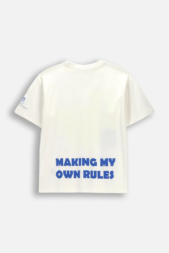 Детска памучна тениска Coccodrillo WC6143201NBJ бежов SS26