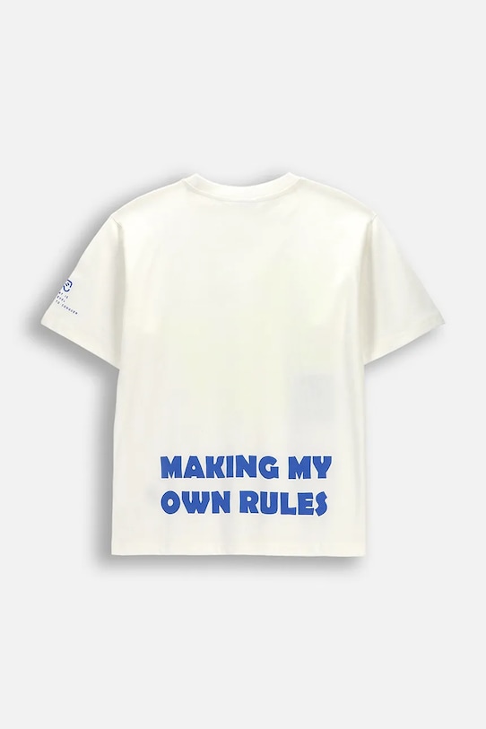 Detské bavlnené tričko Coccodrillo WC6143201NBJ béžová SS26