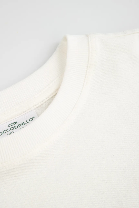 Chlapec Detské bavlnené tričko Coccodrillo WC6143201NBJ béžová