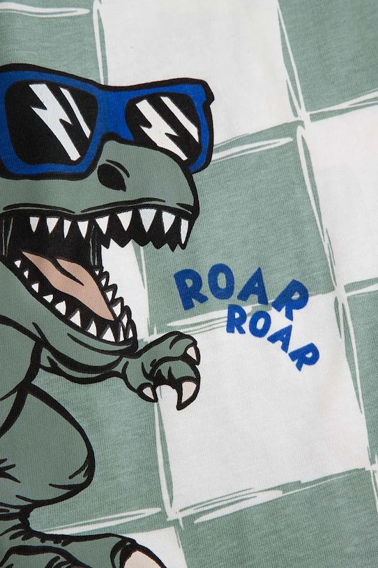 Детска памучна тениска Coccodrillo зелен WC6143204NBK